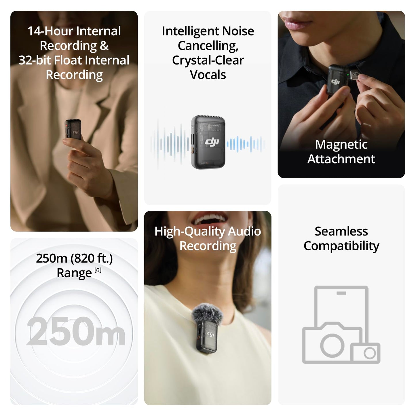 🎤 DJI Mic 2 – Áudio Profissional, Compacto e Sem Fio - Disponível AMÉRICA