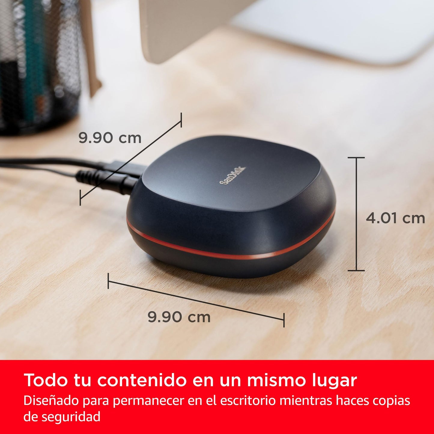 SanDisk 4TB Desk Drive, Disco SSD Externo, Unidad de Estado sólido de Alta Capacidad con USB Type-C y hasta 1000 MB/s de Velocidad de Lectura