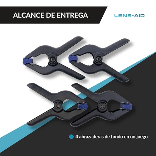 Jogo de 4 Pinças Lens-Aid – Acessórios de Fotografia e Vídeo de Alta Qualidade