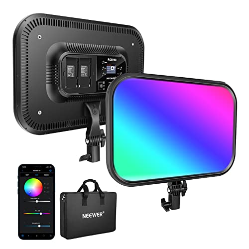 Luz de Vídeo LED RGB Neewer 60W – Iluminação Suave, 17 Efeitos, Controle via App