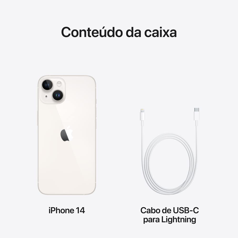 iPhone 14 128GB – Estelar | Potência, Segurança e Câmeras Avançadas - Disponível AMÉRICA