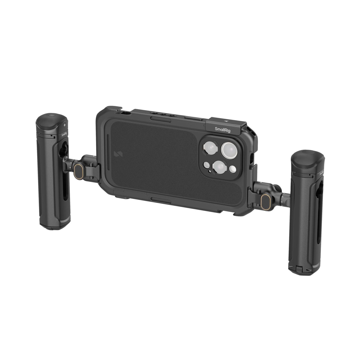 SMALLRIG Kit portátil duplo para celular para iPhone 16 Pro Max, equipamento de telefone com alça lateral de liberação rápida sem fio para gravação de vídeo/YouTube/transmissão ao vivo/Vlog - 5005 - Disponível AMÉRICA