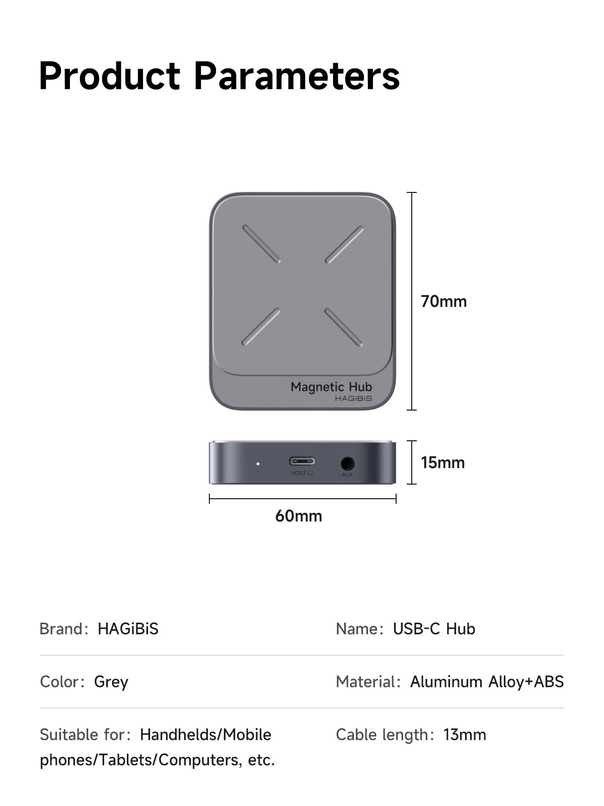 ✅ Hagibis TC100S – Hub USB-C Magnético 6 em 1 com MagSafe, SD 4.0 UHS-II e PD 100W