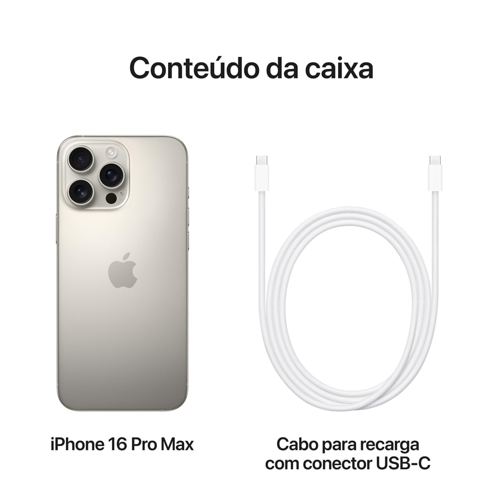 Apple iPhone 16 Pro Max (1 TB) – Titânio natural - Disponível AMÉRICA