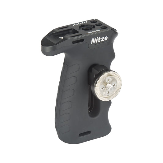 Nitze Mango Lateral con ARRI Rosette, Empuñadura Lateral Ergonómica para Mano Izquierda o Derecha, Mini Side Handle Ajustable hacia Arriba y hacia Abajo para Cámara Cage-PA29A