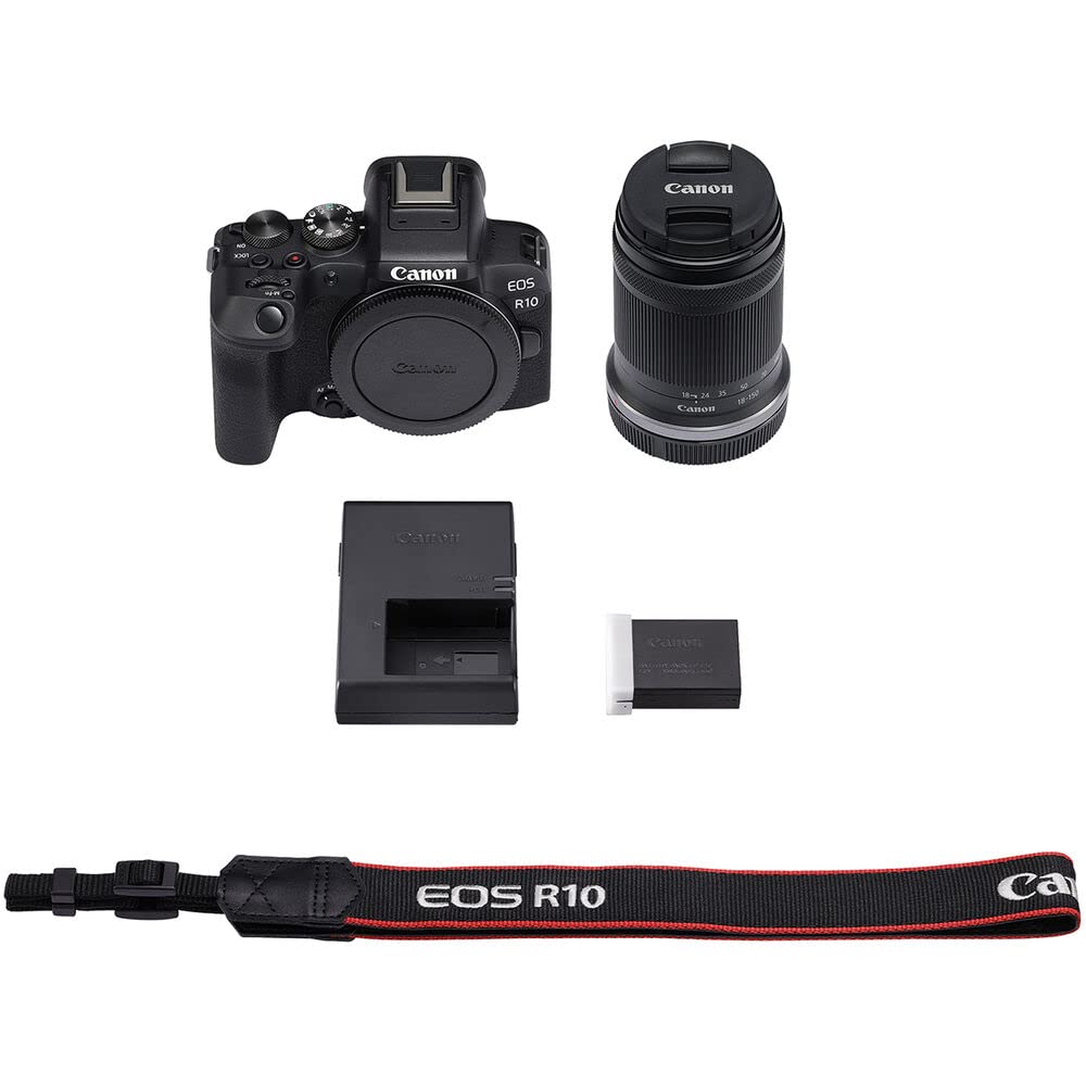 Canon EOS R10 - Câmera Mirrorless 24,2MP com Vídeo 4K, Autofoco Rápido e Lente RF-S 18-150mm - Disponível AMÉRICA