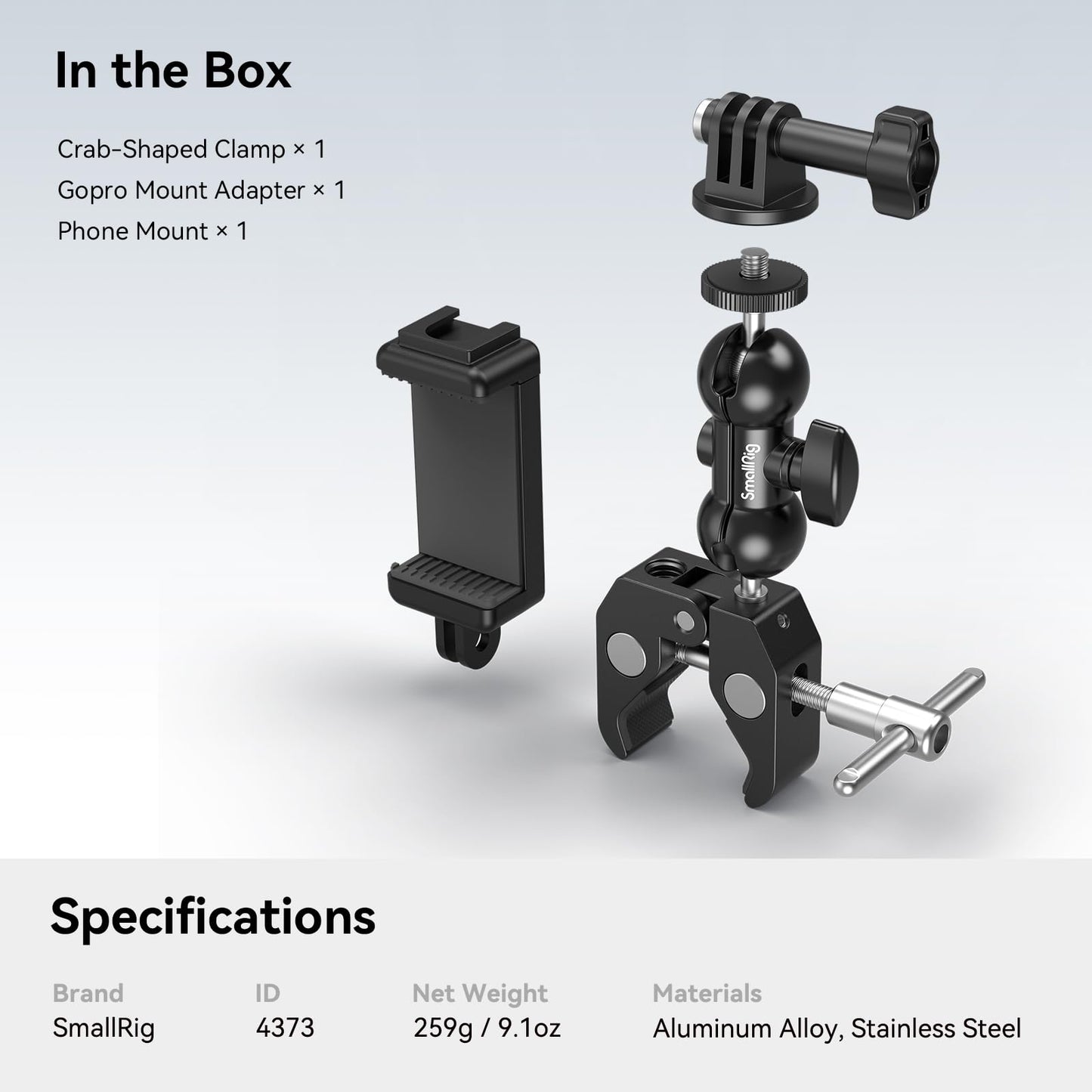 Super Abraçadeira Multifuncional SMALLRIG 4373-CF para Câmeras e Acessórios