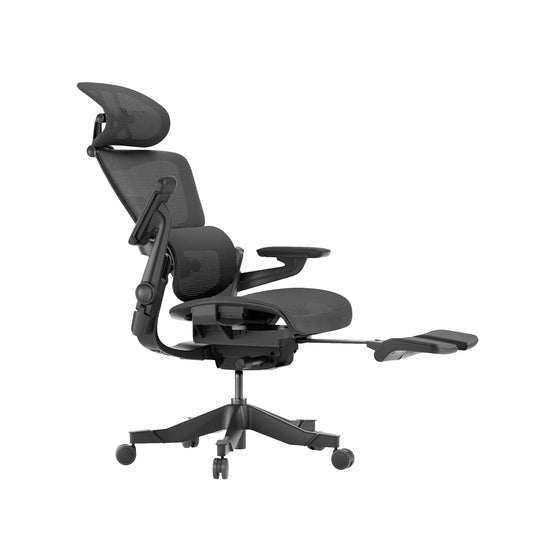 HINOMI H1 Pro V2 Silla de Escritorio Plegable con Reposacabezas, Reposabrazos y Ruedas;Silla Ergonómica de Escritorio Reclinable con Reposapiés;Silla Gaming de Tela para Adultos (Negro)