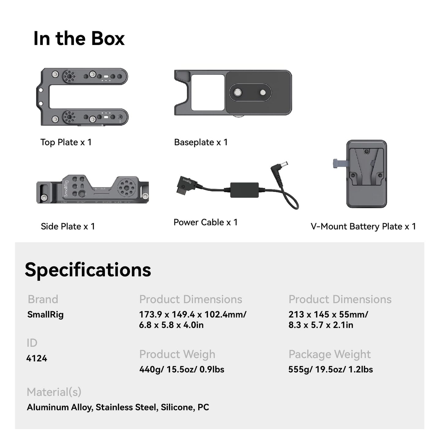 SmallRig FX6 Rig Kit 4124 – Cage Compacta para Sony FX6 – Preto