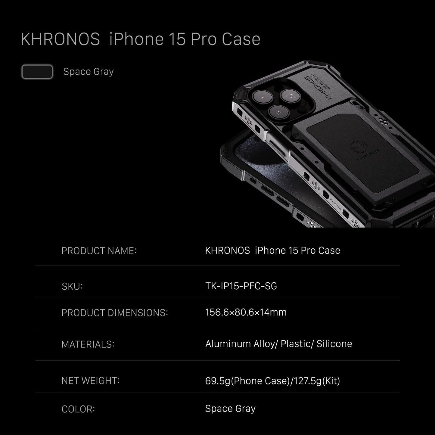 Cage Khronos Tiltaing para iPhone 15 / 15 Pro – Estrutura Profissional com Expansão Modular e Alimentação Integrada - Disponível EUROPA