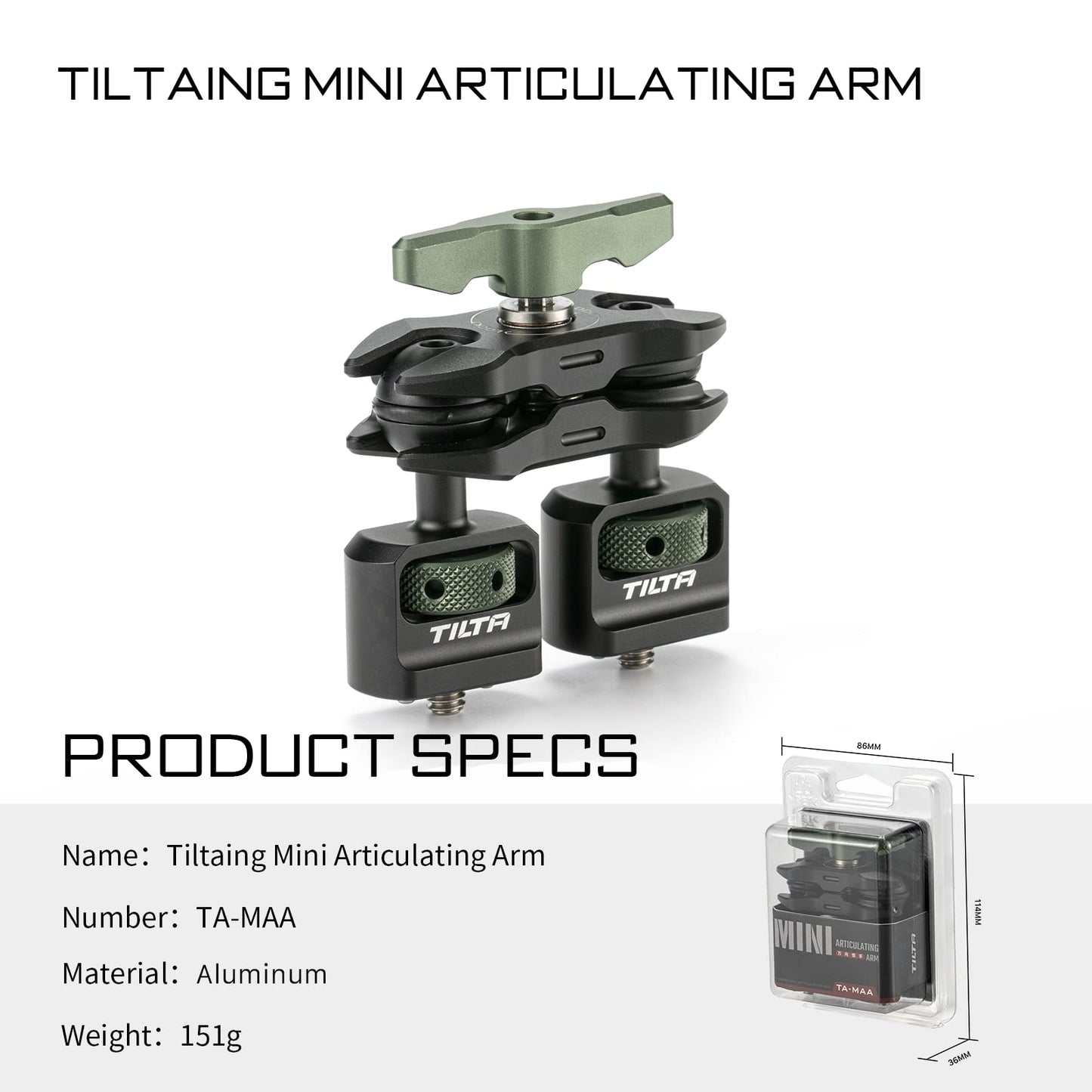 Mini Brazo Articulado Tilta TA-MAA para Câmeras e Acessórios