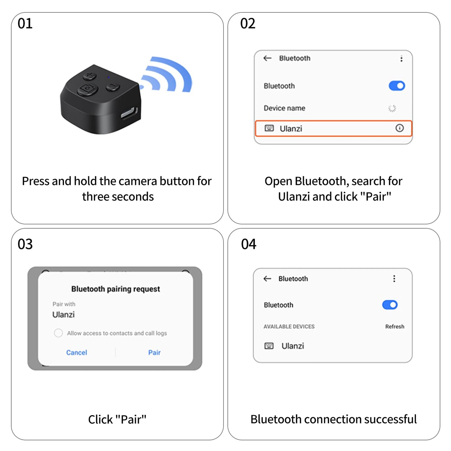 ✅ ULANZI MA35 – Pega Ergonômica MagSafe com Bluetooth para Filmagem com Celular