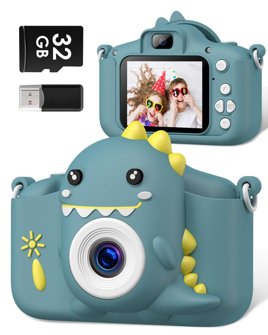 Gofunly Cámara Digital para Niños, 1080P 2,0" HD Camara Fotos Infantil con 32GB Tarjeta, Camara de Fotos para Niños de 3-12 Años, Selfie Video Cámara Infantil Regalos Ideales para Niños y Niñas