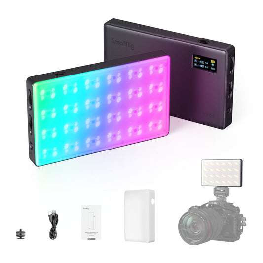 💡 Luz de Vídeo RGB SmallRig RM120 - Compacta, Ajustável e Profissional para Fotografia e Vídeos