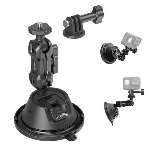 Ventosa de Succión Doble para Câmera - Compatível com GoPro, Insta360 e DJI