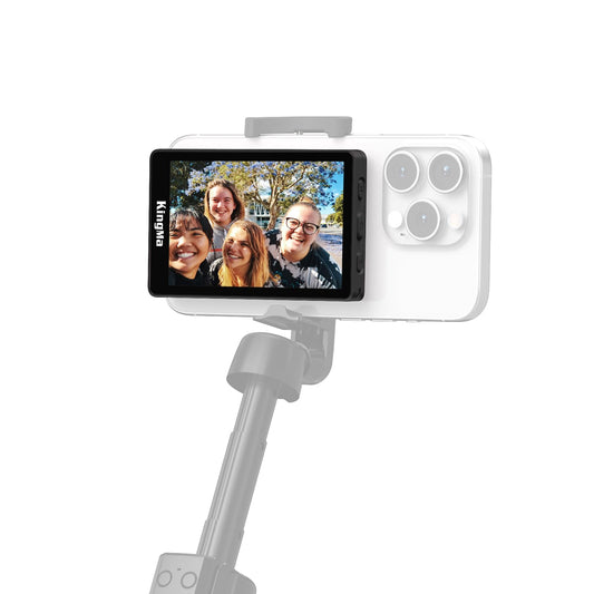 King Ma 4K Magnetic Phone Vlog Selfie Monitor Screen, Sync Back Camera iPhone Monitor Screen para Vlog Live Stream y TikTok (no admite grabación 4K 30 fps)