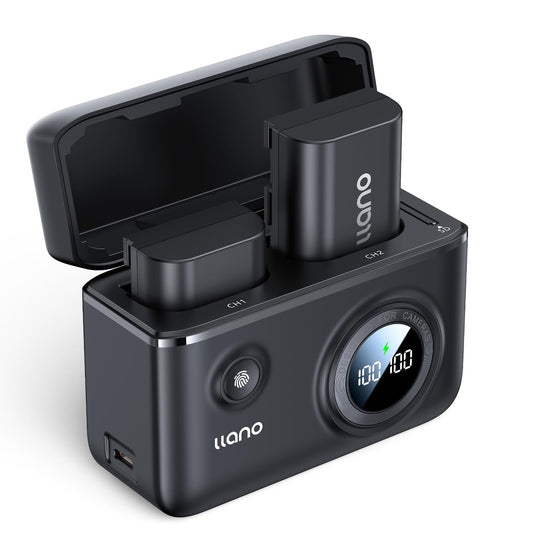 Cargador Duplo Llano LP-E6NH com 2 Baterias 2400mAh e Carga Rápida para Câmeras Canon