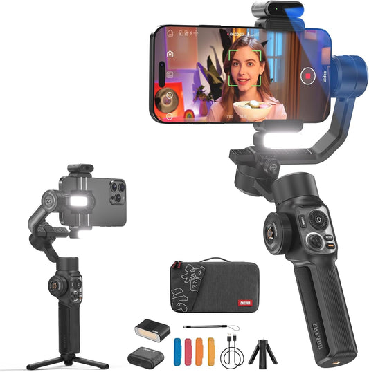 ZHIYUN SMOOTH 5S AI – Estabilizador 3 Ejes con Seguimiento Inteligente, Luz Integrada y Controles Avançados
