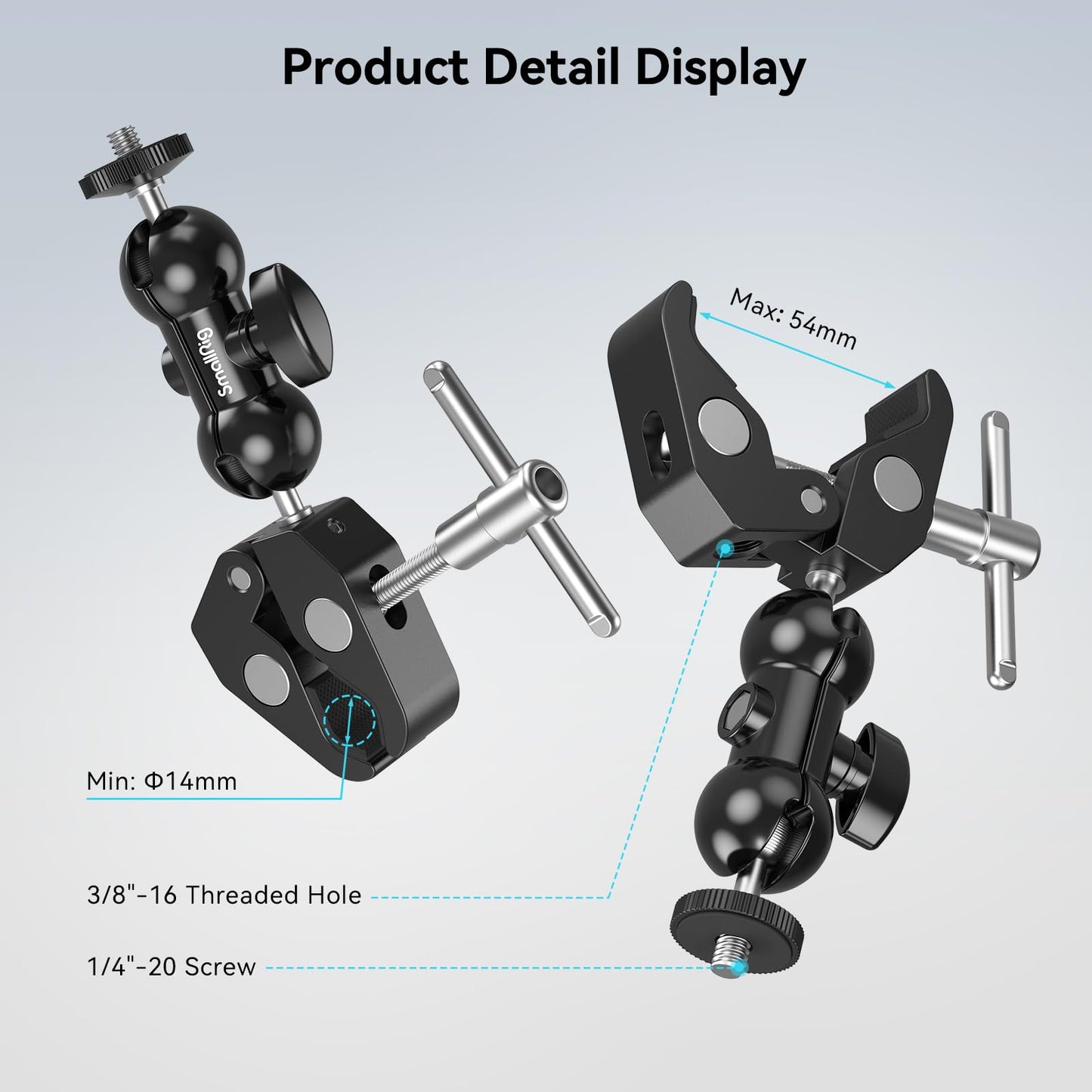 Super Abraçadeira Multifuncional SMALLRIG 4373-CF para Câmeras e Acessórios