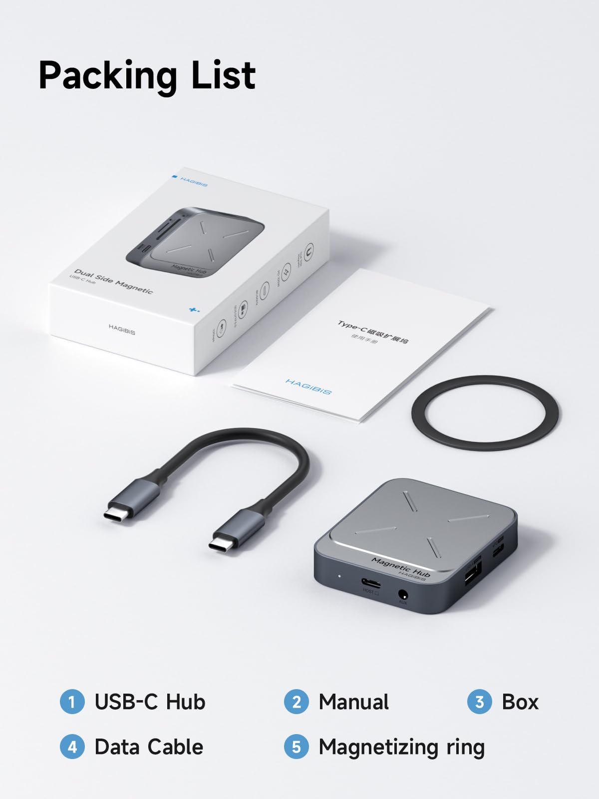 ✅ Hagibis TC100S – Hub USB-C Magnético 6 em 1 com MagSafe, SD 4.0 UHS-II e PD 100W