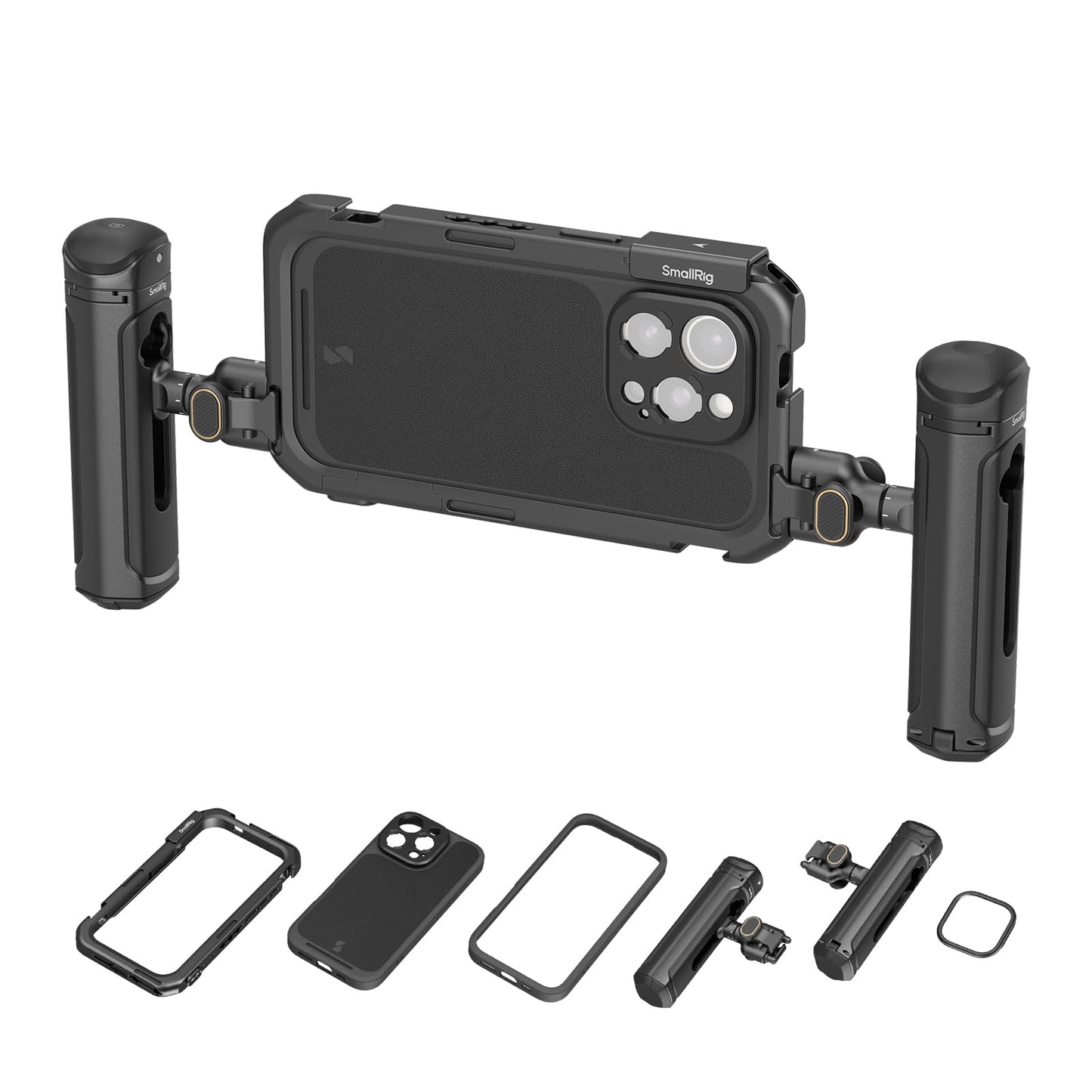 🎥📱 SmallRig Cage 5007 – Kit de Filmagem Dual Handle para iPhone 16 Pro - Disponível EUROPA