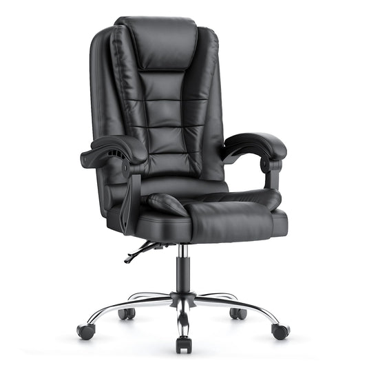 naspaluro Silla de Oficina, Silla de Escritorio con Respaldo Alto, Función de Inclinación, Silla Reclinable Ergonómico de Altura Ajustable, Silla para Computadora