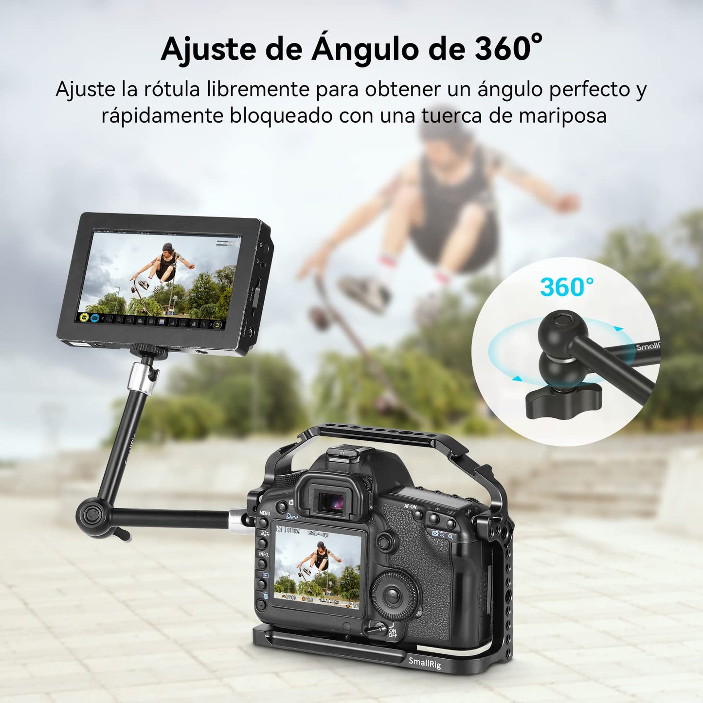 Braço Mágico SMALLRIG 2066 (9,8”) – Fixação Versátil para Monitores e Acessórios