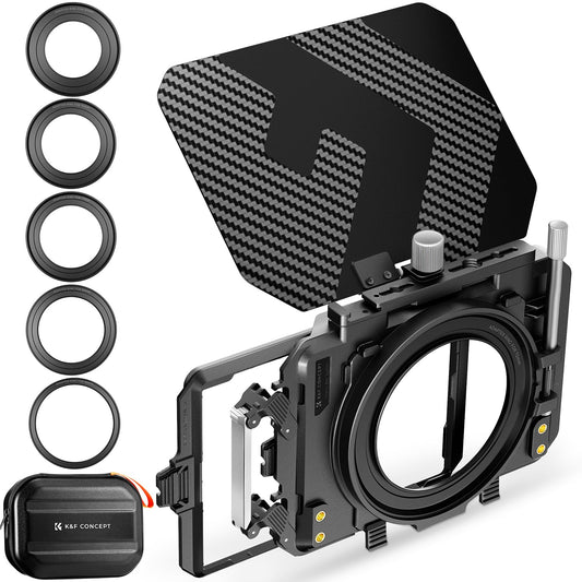Mini Matte Box K&F Concept – Fibra de Carbono, Sistema de Filtros y Alta Compatibilidad