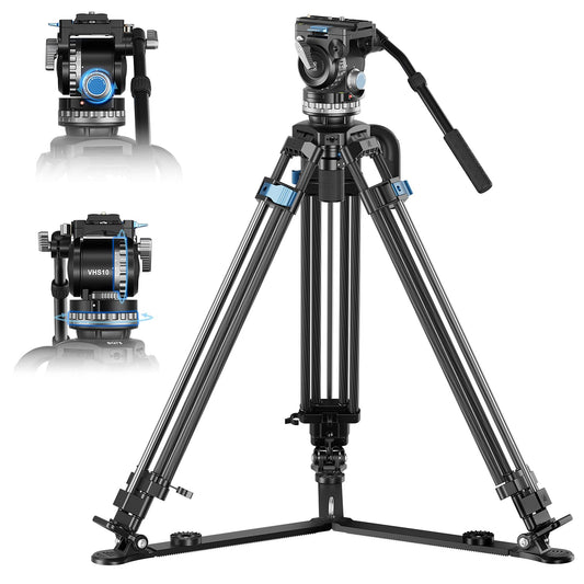 🎥 Trípode Sirui SQ75+VHS10 – Profissional e Leve para Vídeo