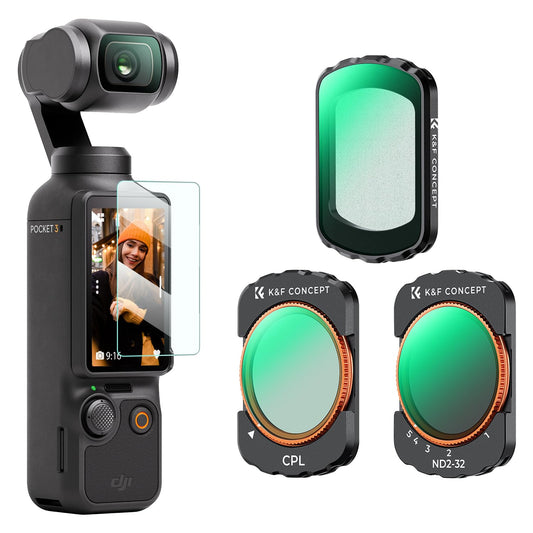 📷 Kit de Filtros Magnéticos K&F Concept para DJI Osmo Pocket 3 - Disponível EUROPA