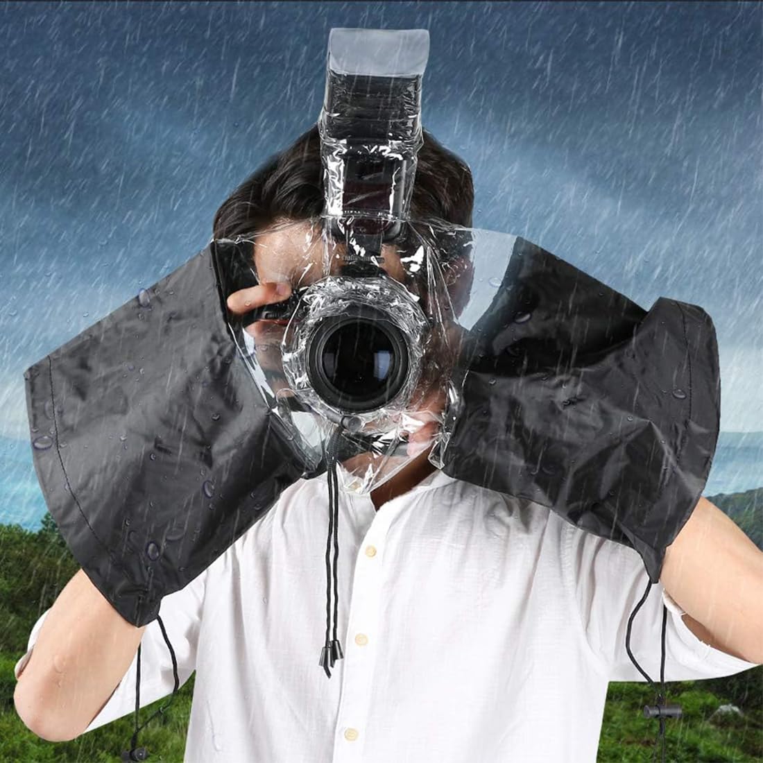 Capa de Chuva Impermeável KSJEHW para Câmeras DSLR – Proteção Total Contra Água e Poeira