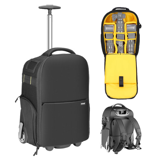 🎒 Mochila Convertible 2 em 1 para Câmera NEEWER com Rodas, Impermeável e Alta Capacidade