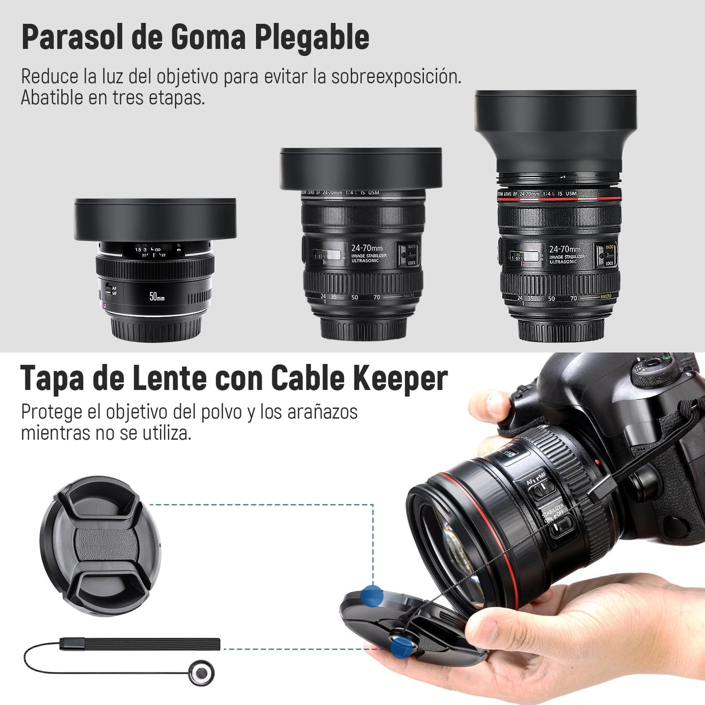 Kit de Filtros NEEWER 52mm para Lentes de Cámara