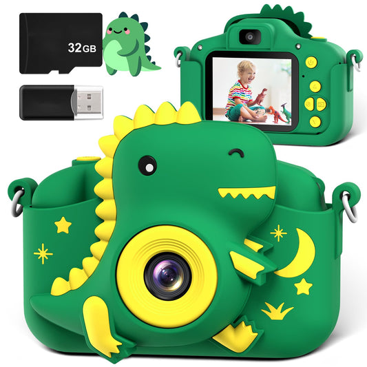 Camara Fotos Infantil, GREENKINDER Camara de Fotos para Niños con Pantalla de 2.0 Pulgadas,20MP & 1080P HD Cámaras Digital para Niños con 32GB TF Tarjeta,Juguetes de Cámara para Niños Niñas