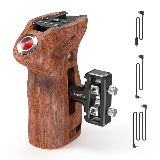 Pega Lateral SMALLRIG 3323 para Câmeras Sony, Fujifilm, Panasonic e Z CAM – Com Botão de Controle Remoto e Design Ergonômico