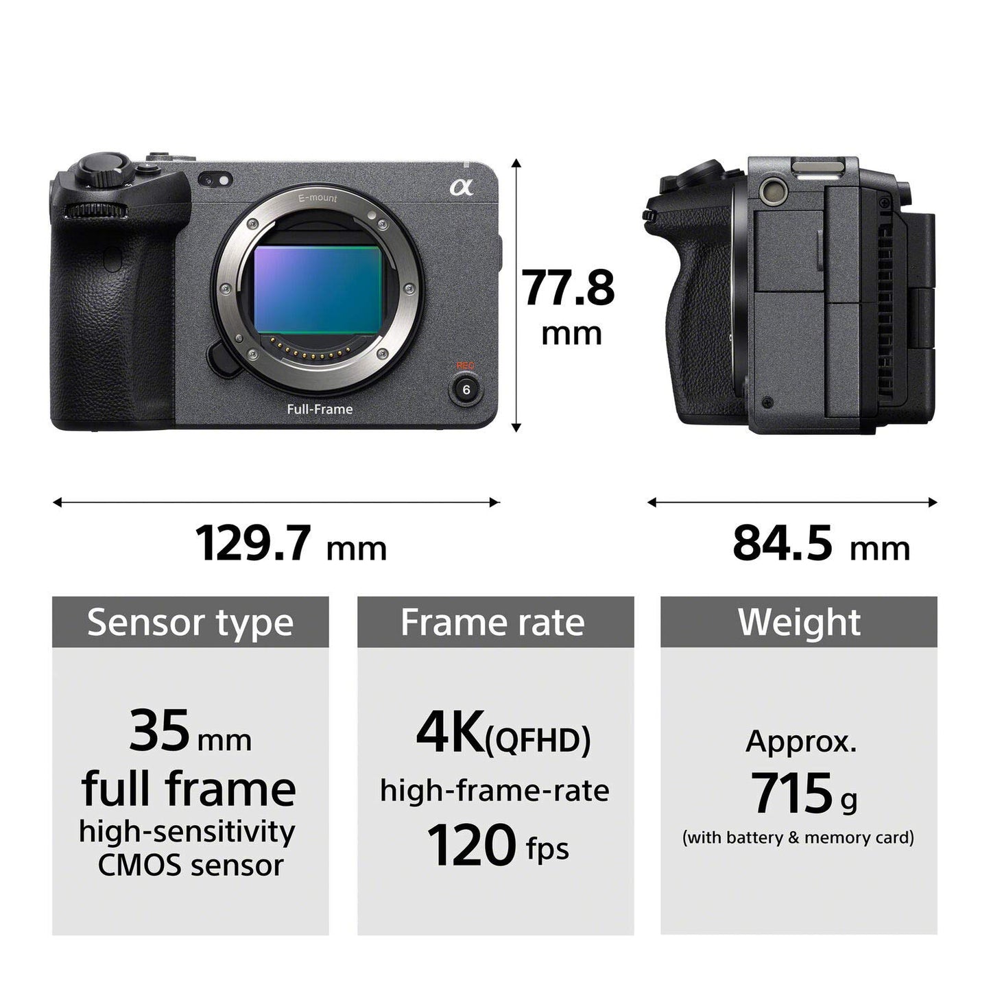 Sony FX3 | Câmera Cinema Line Compacta 4K com S-Cinetone e Gravação 120p - Disponível EUROPA