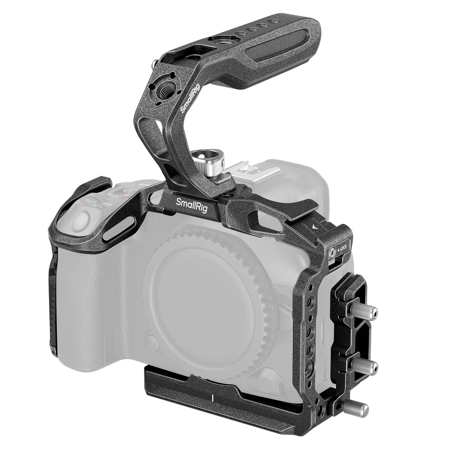 SMALLRIG Black Mamba Kit de Jaula para Cámara para Canon para EOS R5 Mark II con Asa Superior y Abrazadera de Cable Dedicada, Soporte para Cámara de Aleación de Aluminio - 4976