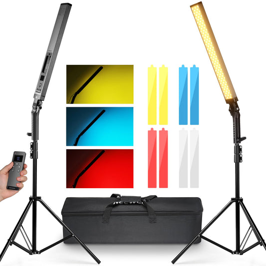 🔦 Kit de Iluminação Neewer – 2 Bastões de Luz Bicolor, 21W, CRI 97+, Controle Remoto