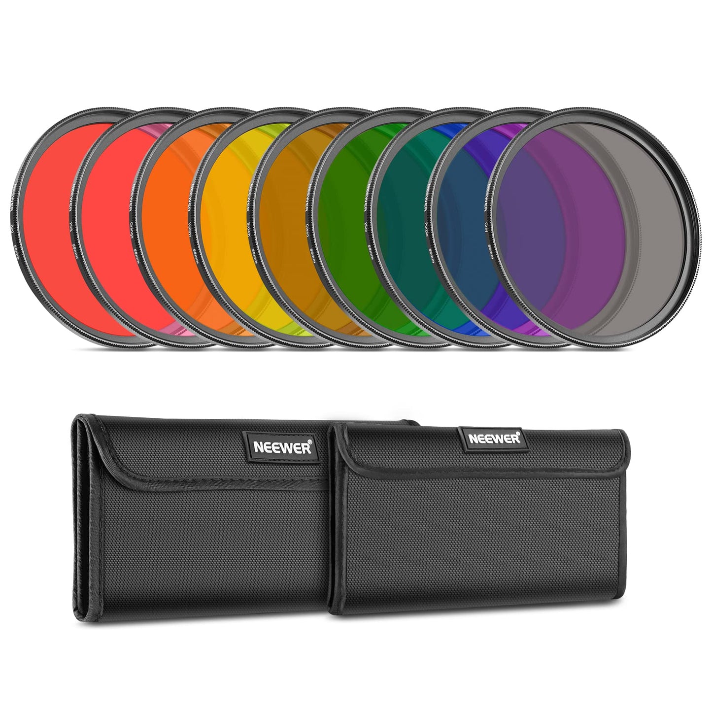 Kit de Filtros de Color NEEWER 58mm para Câmeras