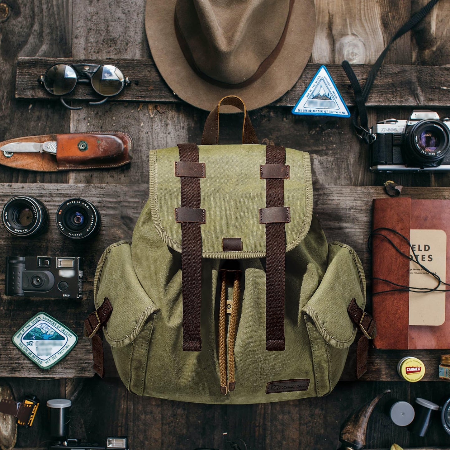 🎒 Mochila Vintage para Fotografía TARION Michael - Compacta, Estilo Retro e Impermeável com Bolsa Removível para Câmera