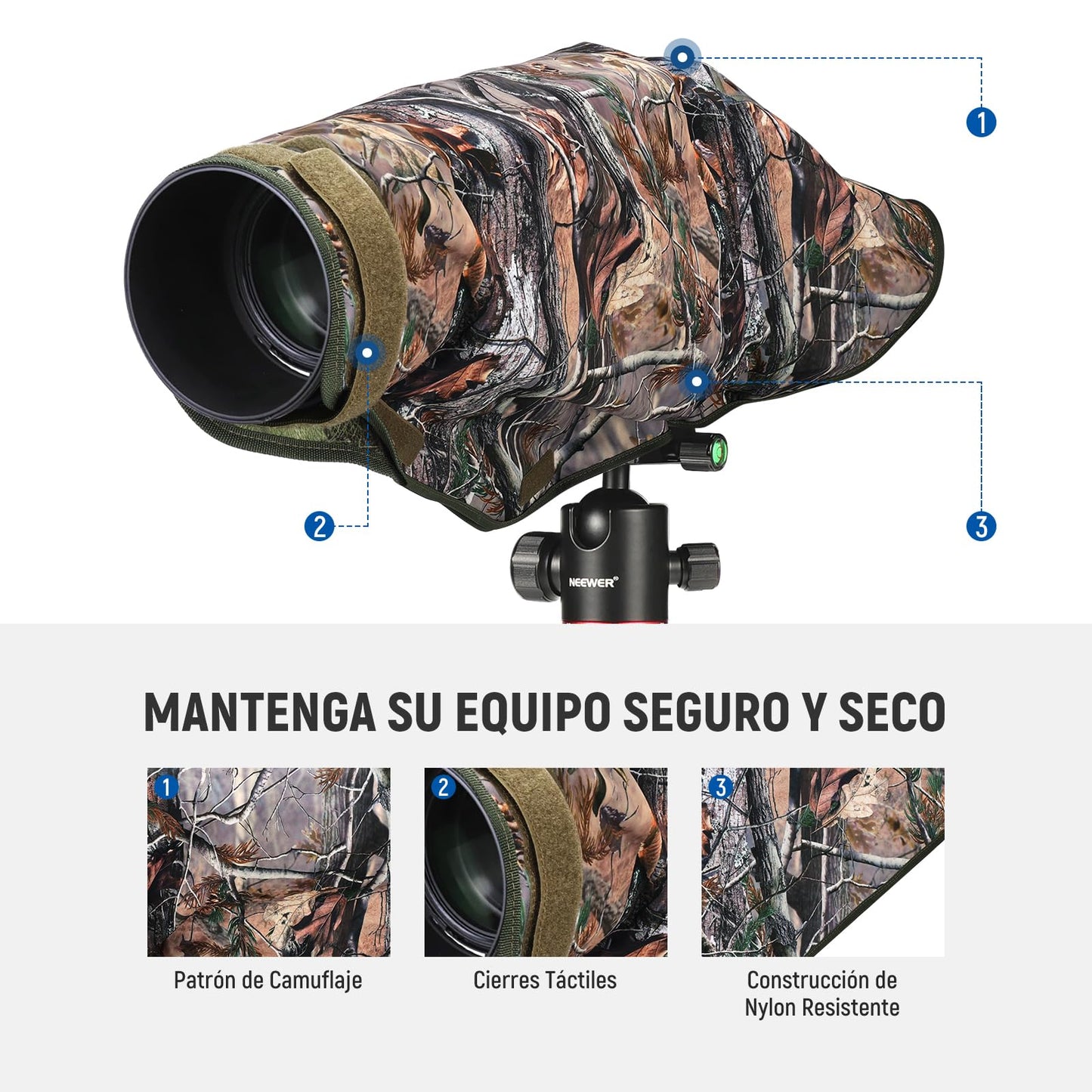 Capa de Chuva NEEWER para Câmeras – Proteção Impermeável com Design Camuflado