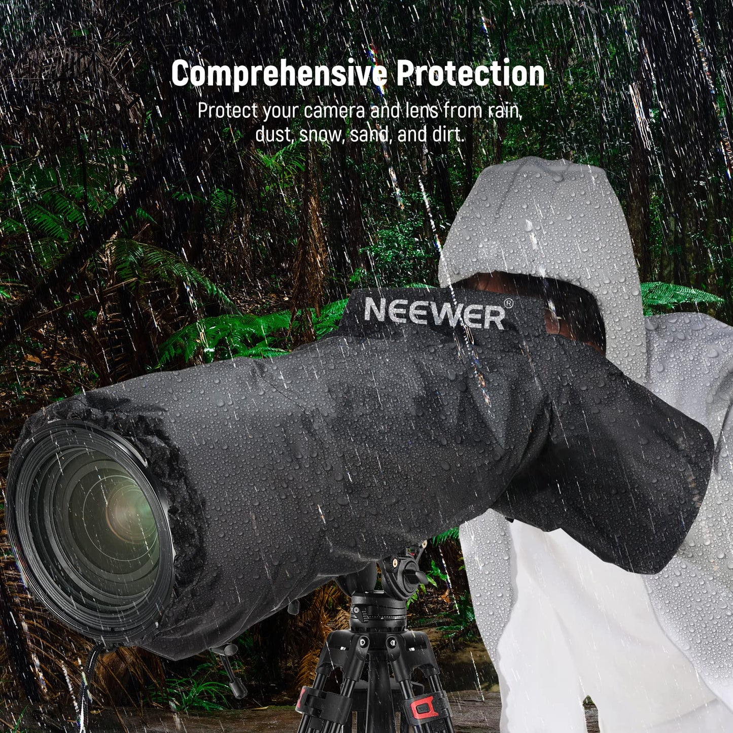 Capa de Chuva Impermeável KSJEHW para Câmeras DSLR – Proteção Total Contra Água e Poeira